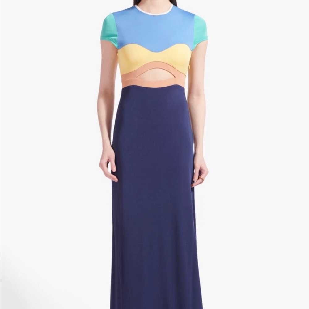 STAUD Piera Colorblock Cutout Dress - Picture 7 of 9